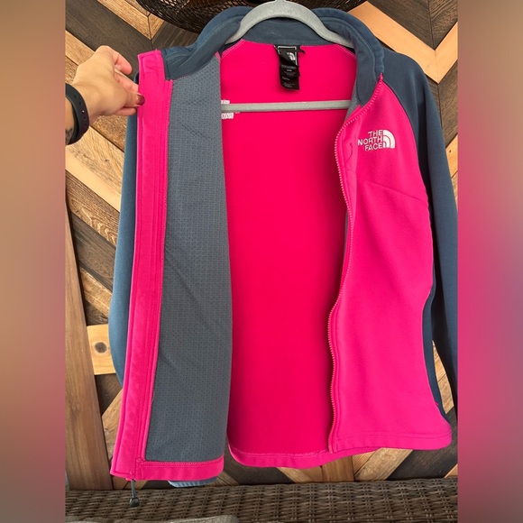 The North Face Womens TKA Stretch Jacket Size M Pink Blue Full Zip Polyester - Picture 8 of 8